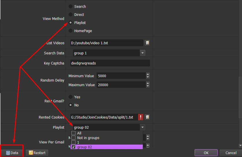 Playlist View Method - YouTube view auto tool