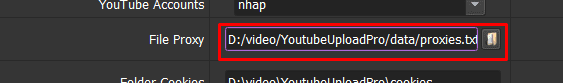 proxy file - Youtube bulk uploader