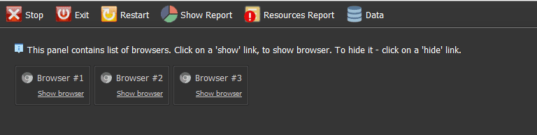 how to show browsers - Youtube bulk uploader