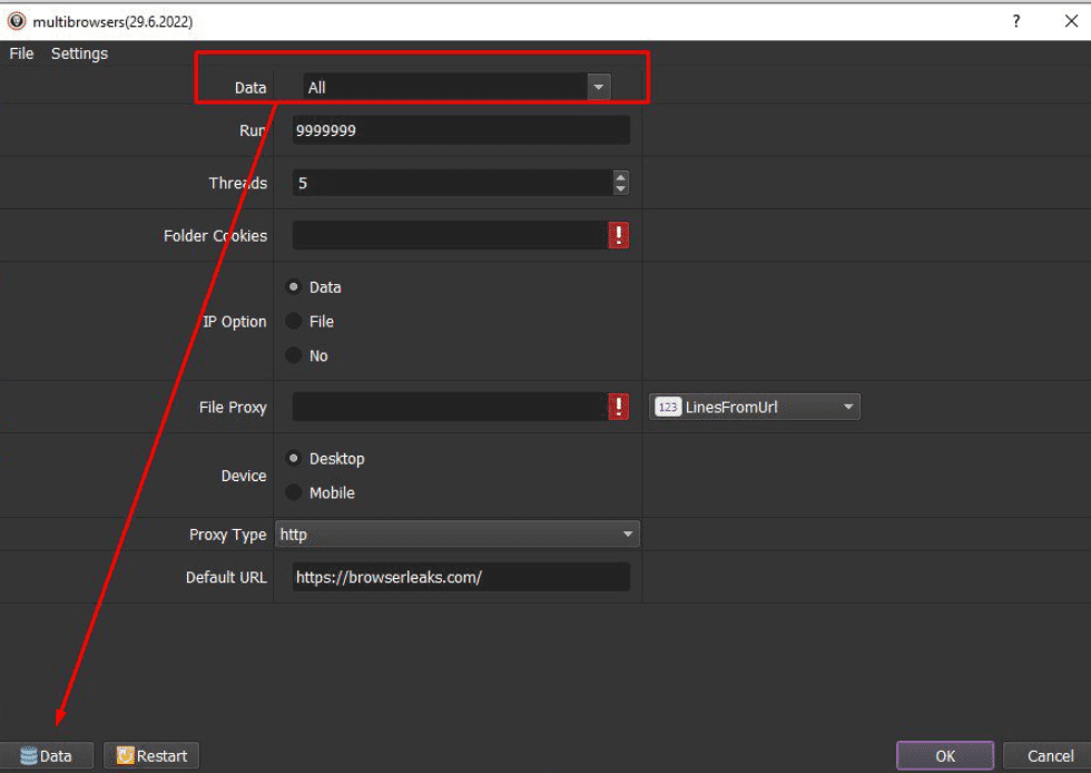 database to use multiple browsers and accounts