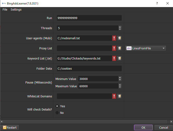 BingAdsLearner interface