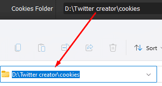 cookies folder - Twitter creator tool