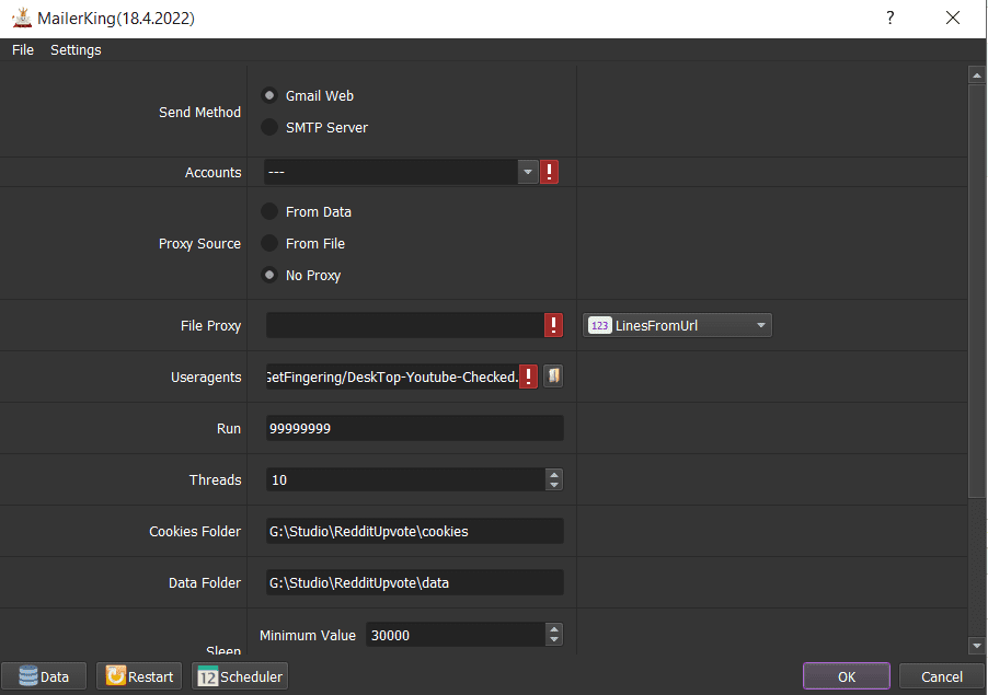 Mailerking interface