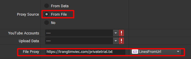 YouTube Uploader Bot - URL proxy