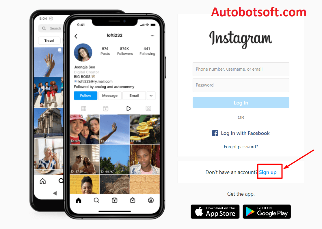 Instagram Accounts Creator Bot - Sign up