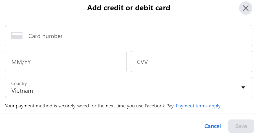 facebook account generator - add card 