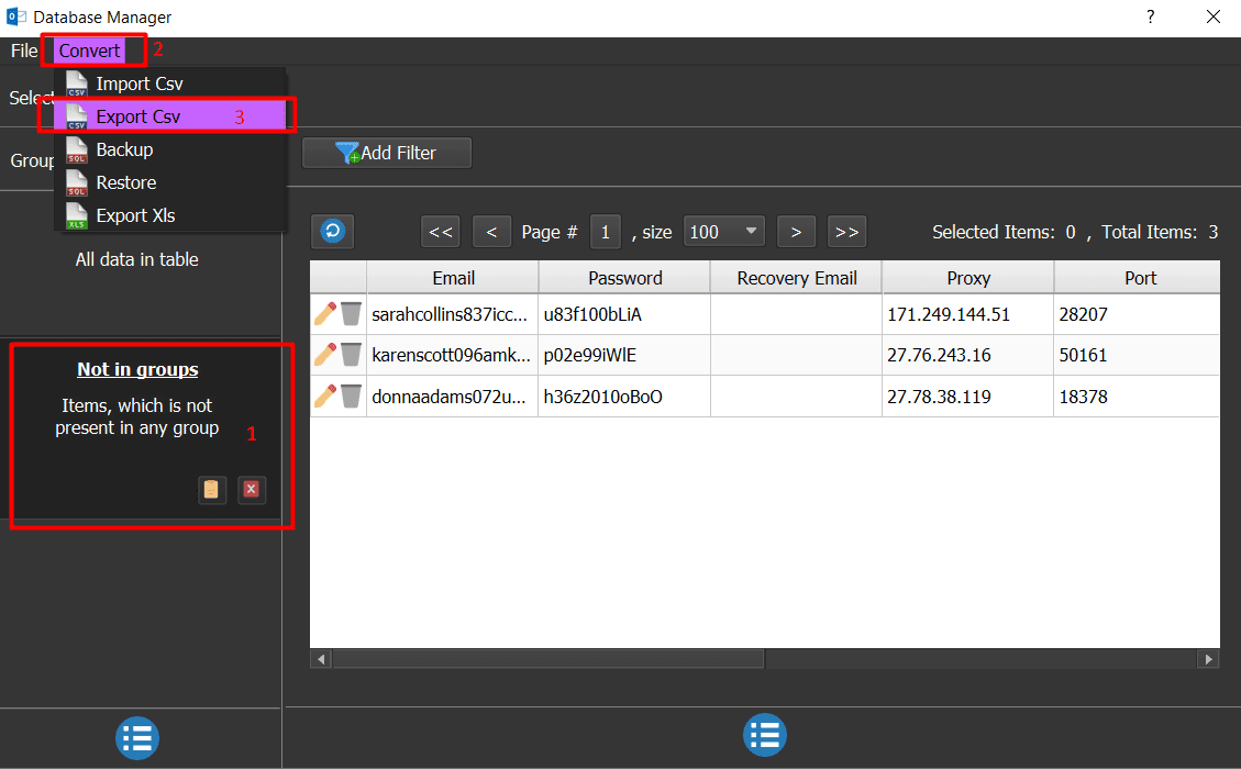 HotmailCreator tool - export csv