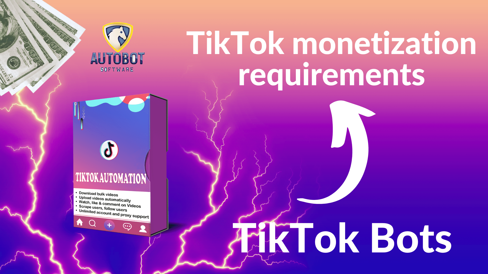 Using TikTok Bots to meet all mentioned TikTok monetization requirements